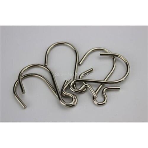 510 pcs silvery S hook for snack hanger clip metal s hook Supermarket Retail merchandise Display Clip Strip S-Shaped Hooks