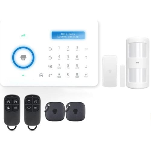 B11 315MHz Wireless Auto-dial GSM Alarm Security System PIR Motion Sensor Door Sensor Remote Control Home Burglar Security Alarm