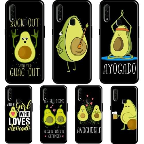 Funny Cartoon Avocado Case For OPPO A53 A31 2020 A5 A9 A15 A52 A72 A92 A1K A83 A91 A5S Find X3 Pro Reno 2Z Cover