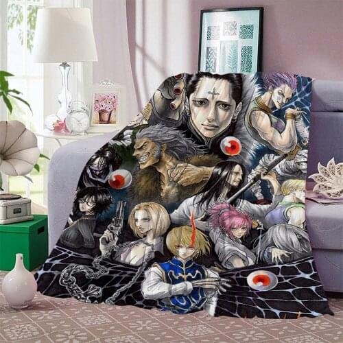 CLOOCL Anime Hunter X Hunter Flannel Blanket 3D Print Dreamlike Style Blankets Teens Bedding Sofa Travel Hiking Picnic Blankets
