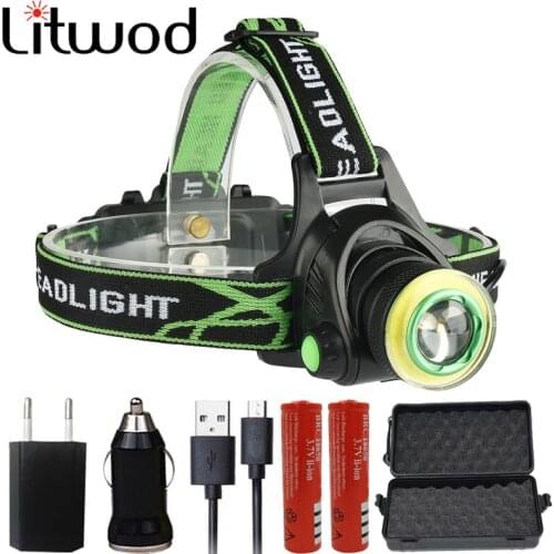 CREE XM-L2 T6 COB 10000LM Led Headlamp Micro USB Charger Headlight Head Lamp Portable Light Torch Lantern Waterproof Flash light