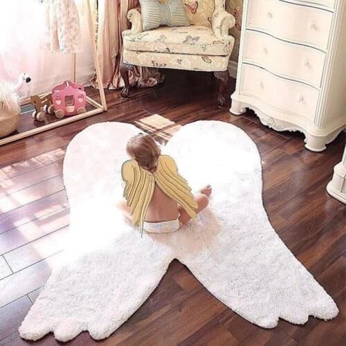 Baby Angel Playmat Soft Cotton Round Play Mats Cartoon Wings Crawling Mat Kids Newborn Photography Children Room Decoration
