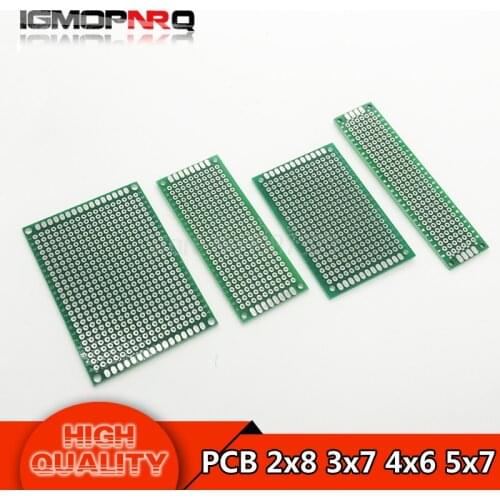 40pcs 5x7 4x6 3x7 2x8 cm double sided Copper prototype pcb Universal Board PCB 4 value each 10pcs