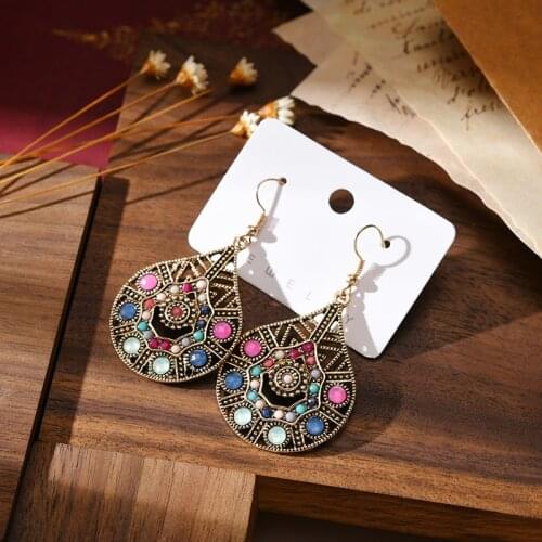 Jhumka Earrings Indian Jewelry 2021 Classic Beads Tassel Jewelry Earrings for Girls Fashion Vintage Earring Hanging Gift