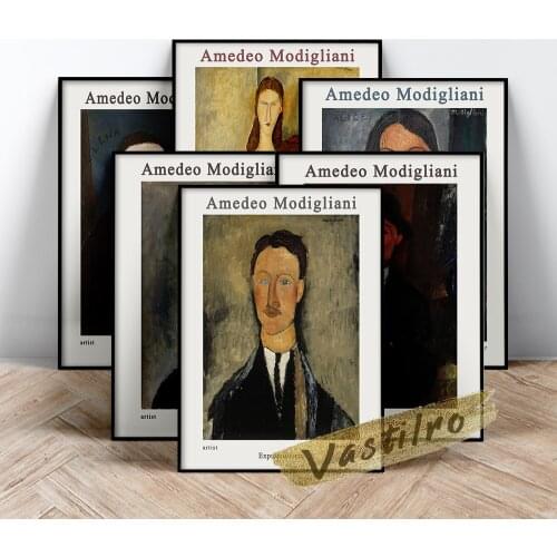 Amedeo Modigliani Famous Classic Poster, Amedeo Alice Canvas Painting, Paul Guillaume Wall Picture, Modigliani Retro Wall Art