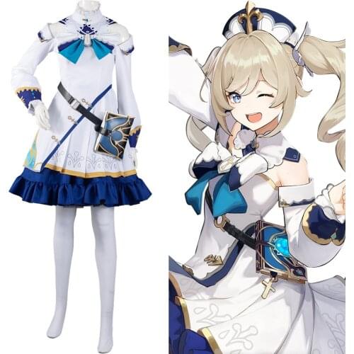 Genshin Impact Barbara Cosplay Costume Halloween Carnival Fancy Dress for men women
