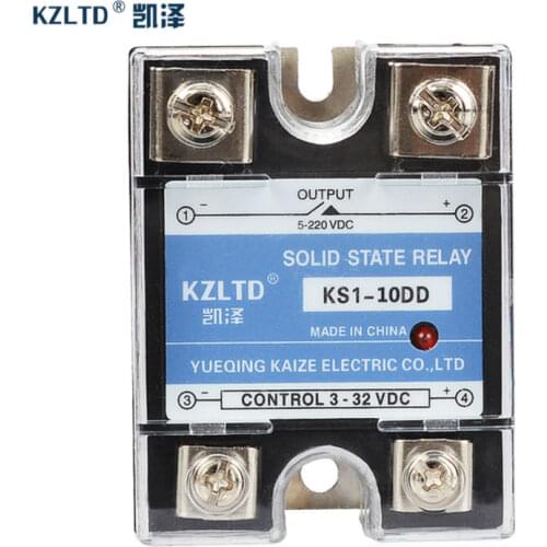 KZLTD SSR-10DD SSR Relay DC DC Out Solid State Relay SSR 10A SSR Relay 10A Relay Solid State Single Phase