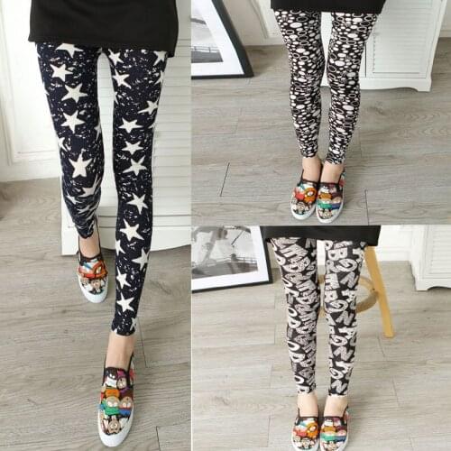Leggings Hot Sell Womens Skull&flower Black Leggings Digital Print Pants Trousers Stretch Pants LG01