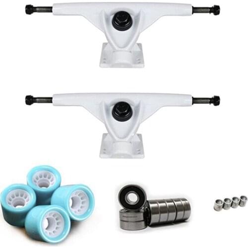 Longboard Trucks 180mm Reverse Kingpin White (Pair) Skateboard