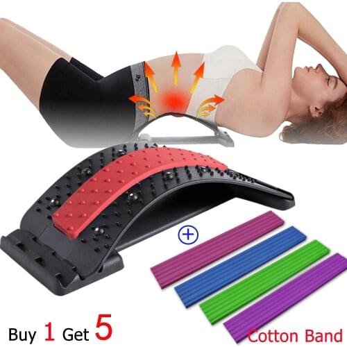 Back Massager Magic Stretcher Equipment Magnetic Therapy Stretcher Support Stretch Fitness Lumbar Cervical Spine Support Pain