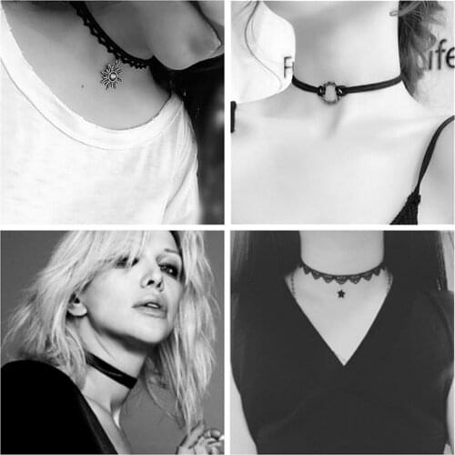 Layered Chain Necklace Neck Chains Lock Pendant Jewelry For Women Punk Choker Padlock Goth Jewelry Grunge Aesthetic Accessories