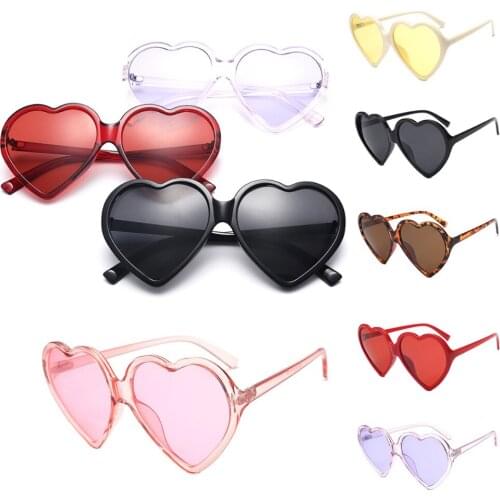 Fashion Steampunk Heart Shape Summer All-Match Sunglasses Lens Goggles Sun Glasses Middle Frame Vintage Eyewear Lens