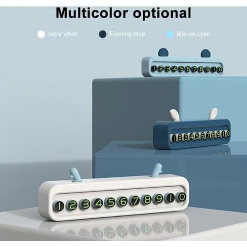 Cartoon Car Temporary Parking Card Hidden Phone Number Plate Sticker Parking Stop Sign Fashion 3D Car Automobile Accessories U2