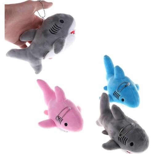 Stuffed Shark Ocean Animal plush toy doll , with keychain gift plush toy dolls 3 Colors Medium Size 18*10CM