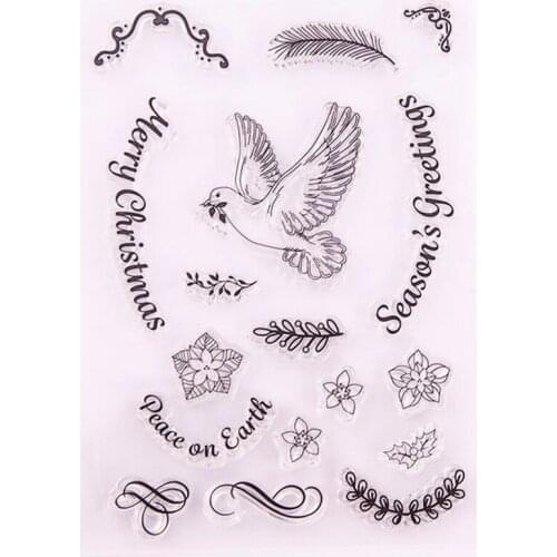 Hot selling Seagull alphabet transparent clear stamp / silicone seal roller stamp DIY scrapbook album / card production