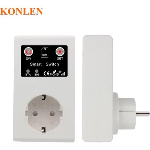 16A EU GSM Power Socket Remote Control Switch Relay Smart Intelligent Sockets Outlet 3000W SMS Call Android App Home Automation