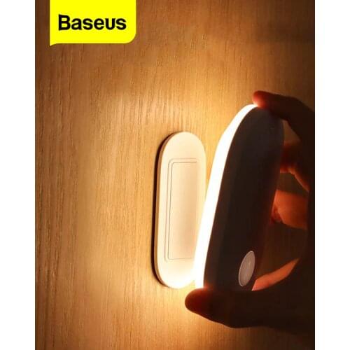 Baseus LED USB Night Light PIR Intelligent Motion Sensor Decorative Lamp For Office Home Human Body Motion Induction Nightlight