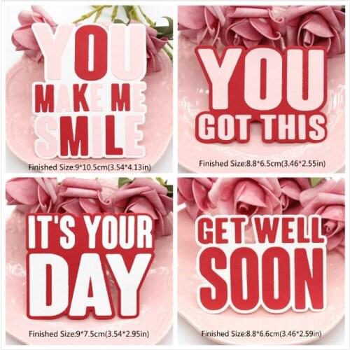 YPP CRAFT Words Metal Cutting Dies Stencils for DIY Scrapbooking Decorative Embossing DIY Paper Cards