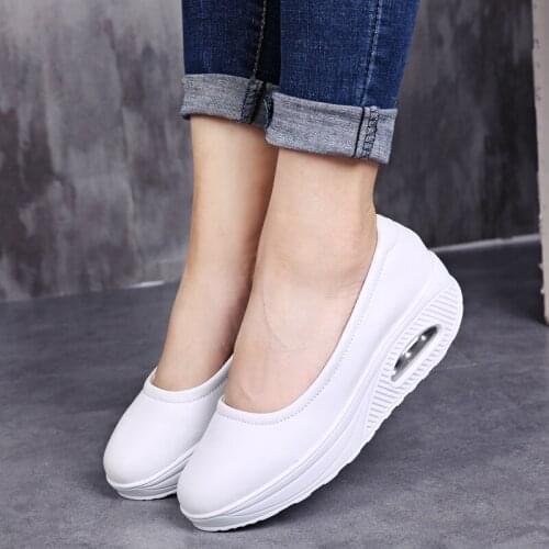 Size 42 Ladies Loafers Shoes Woman Platform Chunky Sneakers Black White Shoes Women Fashion Slip on Shoes for Women Sneakers