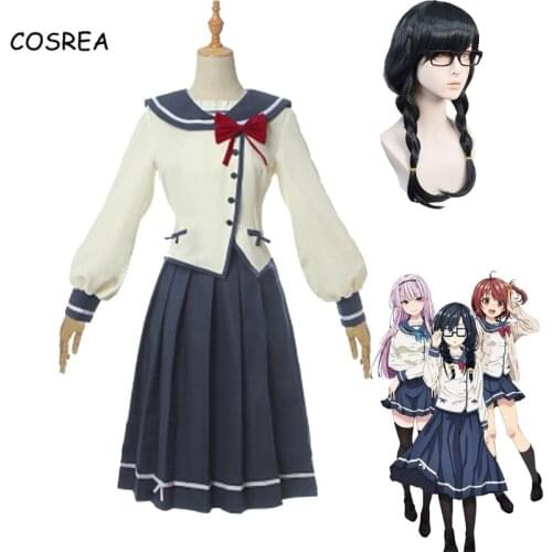Anime Oresuki Are you the only one who loves me Cosplay Pansy Cosmos Hinata Aoi Costumes Girls Student Uniform Wig Women