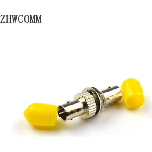 ZHWCOMM 50PCS ST-ST SM Simplex Fiber Optic Adapter High Quality Coupler Yellow Color Flange Head Free Shipping