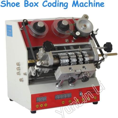 1pc Shoe Box Coding Machine Semi-Automatic Code Printer 110V/220V Coding Printer for Shoe Box Box Coding Machine ZY-RM6