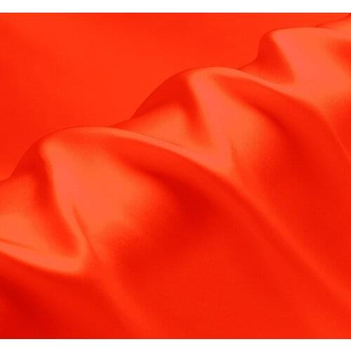 100% silk charmeuse satin 19mm 114cm(45") width spicy orange color mulberry silk fabric NO.86