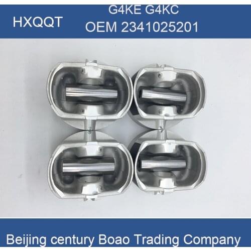 4PC Engine Piston Assembly 2341025201 FOR Tucson Santa Fe Sonata 2.4L FOR Forte Forte Koup 2007-2013 G4KE G4KC