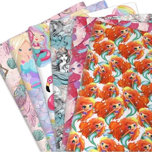 50*145cm Mermaid Turtle Polyester Pure Cotton Material Patchwork Sewing Quilting Fabrics Quilt Needlework DIY Cloth Sewing