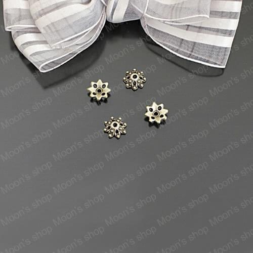 9*3mm Antique Bronze Flower Hat Alloy Bead Caps Findings Accessories 100 pieces(JM2428)