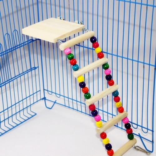 Large medium and small parrot supplies climbing ladder tiger skin springboard cloud ladder peony swing gnawing TOY cage stand