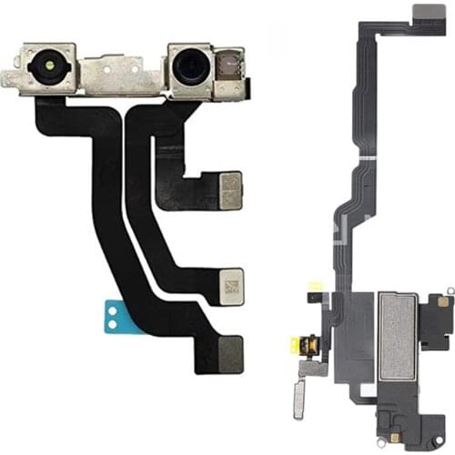 Earpiece Ear Speaker With Light Sensor Ribbon + Front Camera Flex Cable For iPhone X Xr Xs XsMax