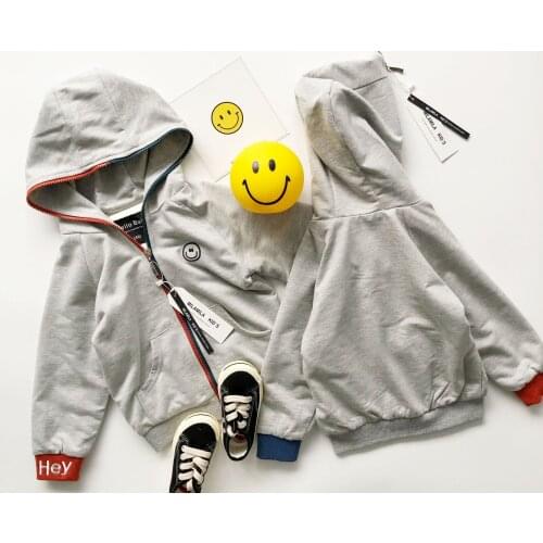 Tonytaobaby Two Color Zipper Plush Hoodie for Boys and Girls In Autumn and Winter