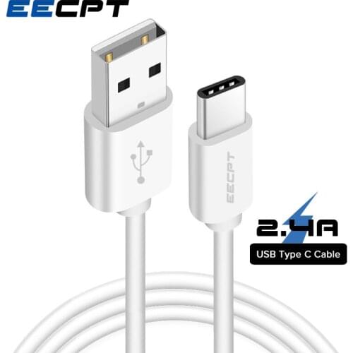 EECPT 2.4A USB Type C Cable Quick Charge Phone Data Wire Type-C Charger Cable for Xiaomi Redmi Note 7 Mi9 Samsung S9 S8 USB Cord