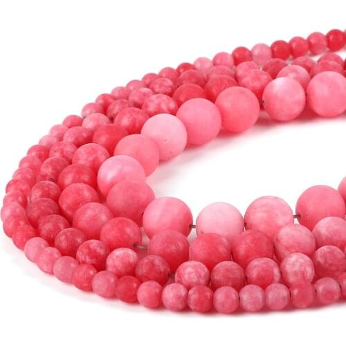 Frosted Natural Beads 4 6 8 10 mm Loose Round Matte Onyx Stone 1.5 mm Hole For DIY Jewelry Handmade Bracelet Necklace 38 CM