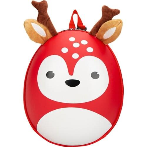 Cute Christmas Deer Backpack Little Kids Toddler Traveling Outdoor Bag For Children Anti-Lost Bag Light High Quality