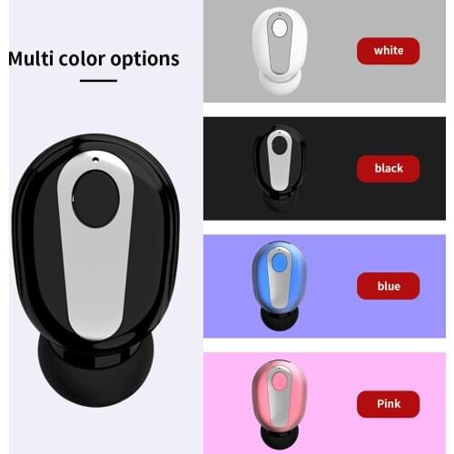 Bluetooth 5.0 Earphone Mini In-ear Headset Wireless Handsfree Single Ear Earphone with Mic for Xiaomi Huawei Samsung
