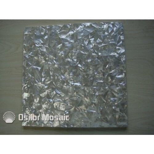 Natural white color triangle pattern 100% sea shell white mother of pearl tile for interior house decoration wall tile