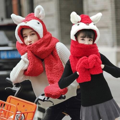 New arrival fashion sweet elegant Parent-child hats winter warm cute comfortable fresh simple vintage hat gift scarf and gloves