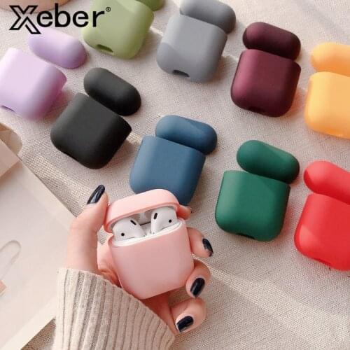Original For Apple Airpods 1 2 Wireless Bluetooth Earphone Case Colorful Candy For Apple AirPods New PC Hard Cute Cover Box Case