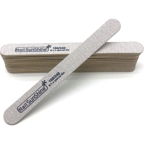 25pcs 180/240 Wooden Nail File Nail Polishing Block Sanding Files Straight Thick Stick File For Manicure Sandpaper Nail Art Tool