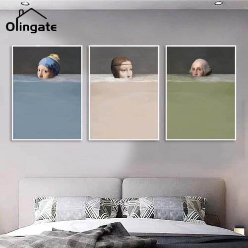 Canvas Print Celebrity Portrait Painting Modern Wall Art Creative Home Decor Pictures Nordic Posters One Piece Unframed Prints