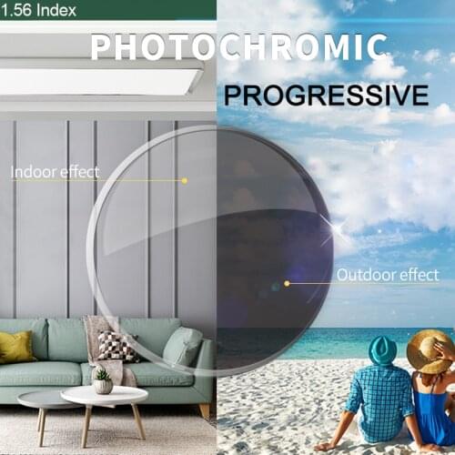 SASAMIA 1.56 Index Photochromic Lenses Progressive Lens See Far And Near Biofocal Lenses Anti-Glare Scartch