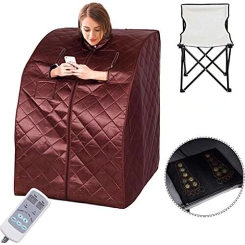 Sauna Room Infrared Sauna Slimming Negative Ion Detox Therapy Personal Fir Sauna Jade Heating Foot Pad Folding Chair