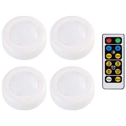 Cabinet Light Wireless Dimmable Touch Sensor Dual Color LED Night Lamps Battery Power Remote Control Suitable for Kitchen Stair
