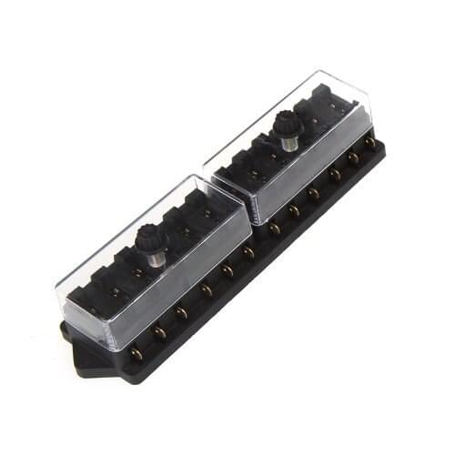 Universal Car Truck Vehicle 12 Way Circuit Automotive Middle-sized Blade Fuse Box Block Holder