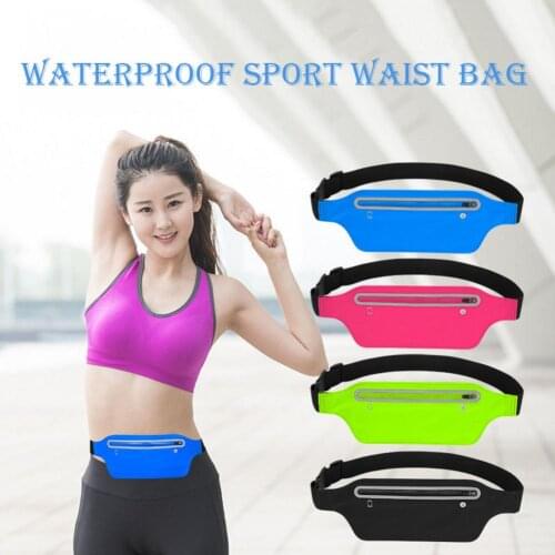 Waterproof Running Waist Bag Canvas Sports Jogging Portable Outdoor Phone Holder Belt Bag Women Men Fitness Sport Accessories