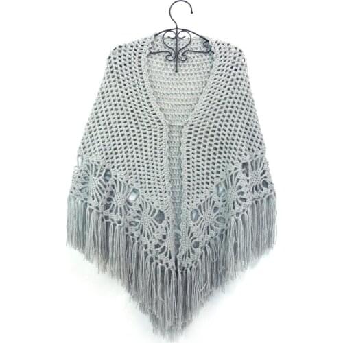 Batwing Knitwear Sleeve Tassl Women Loose Pullover Blouse Irregularity Cloak Poncho Cape Top Knitting Sweater Coat Shawl Outwear