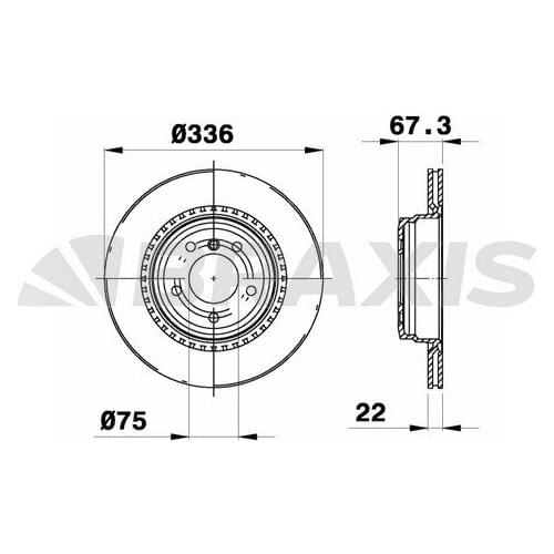 REAR BRAKE DİSKİ BMW E90 E91 E92 E93 E84 34216764655 BRAXIS AE0279