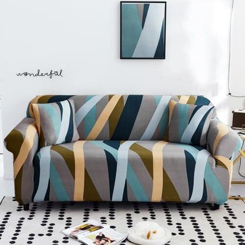 String printed sofa protector covers for living room elastic stretch slipcover sectional corner sofa covers 1/2/3/4-seater
